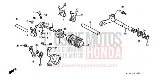 GEARSHIFT DRUM CR250RV de 1997